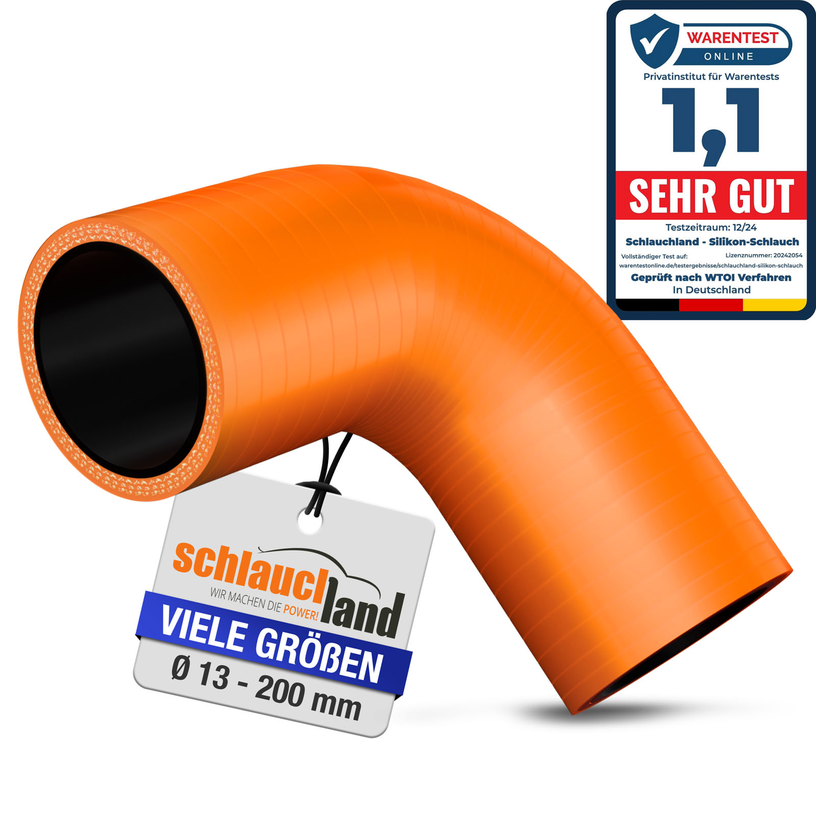 CODO DE SILICONA 90° manguera de silicona enfriador refrigerante manguera tubo arco Turbo LLK - Imagen 13 de 14