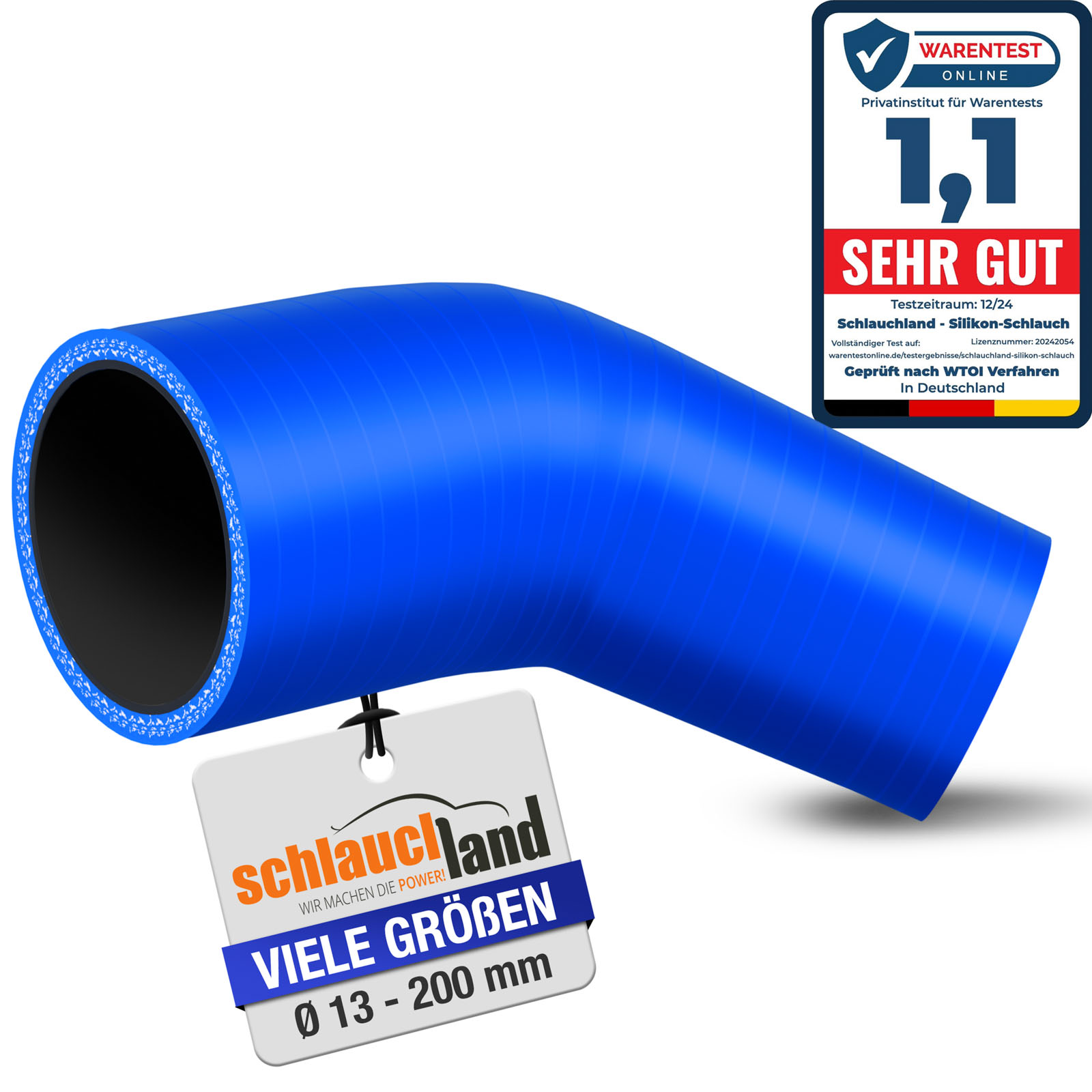 45° REDUZIERBOGEN "S" Reduzierstück Silikon Schlauch Rohr Grad Adapter Gummi - Bild 11 von 14