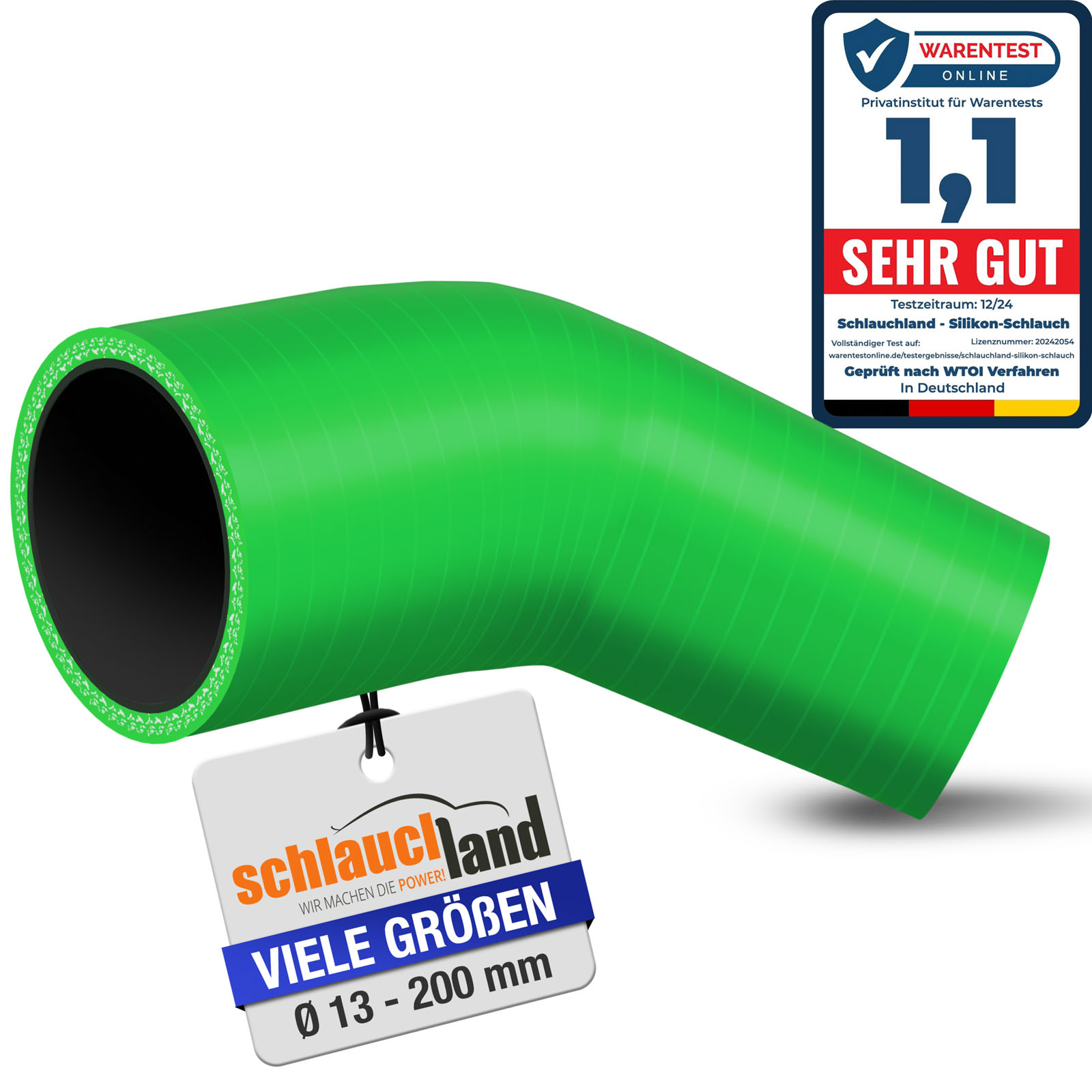 45° REDUZIERBOGEN "S" Reduzierstück Silikon Schlauch Rohr Grad Adapter Gummi - Bild 9 von 14