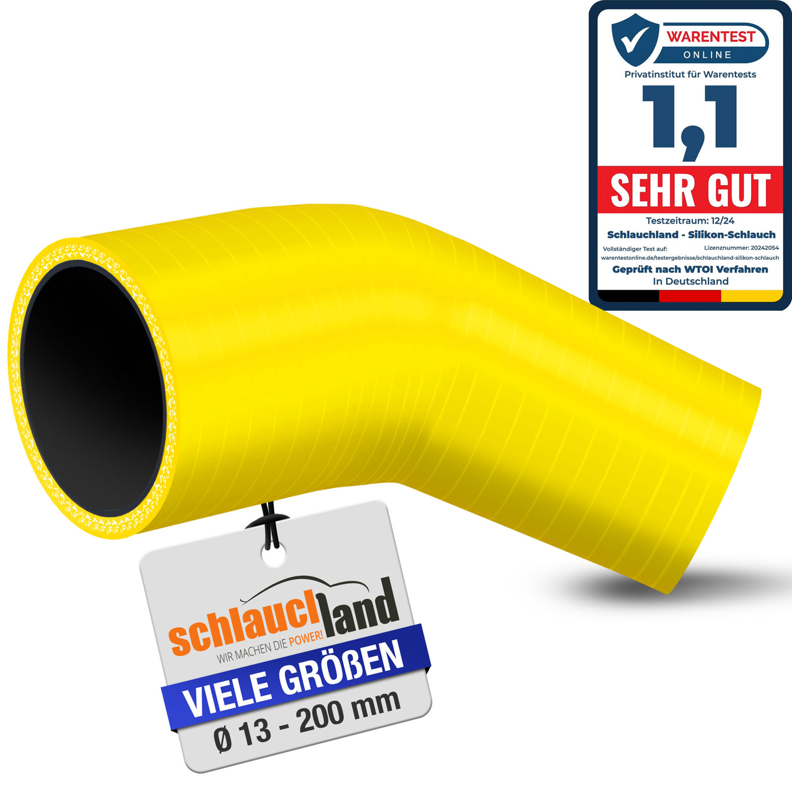 45° REDUZIERBOGEN "S" Reduzierstück Silikon Schlauch Rohr Grad Adapter Gummi - Bild 14 von 14