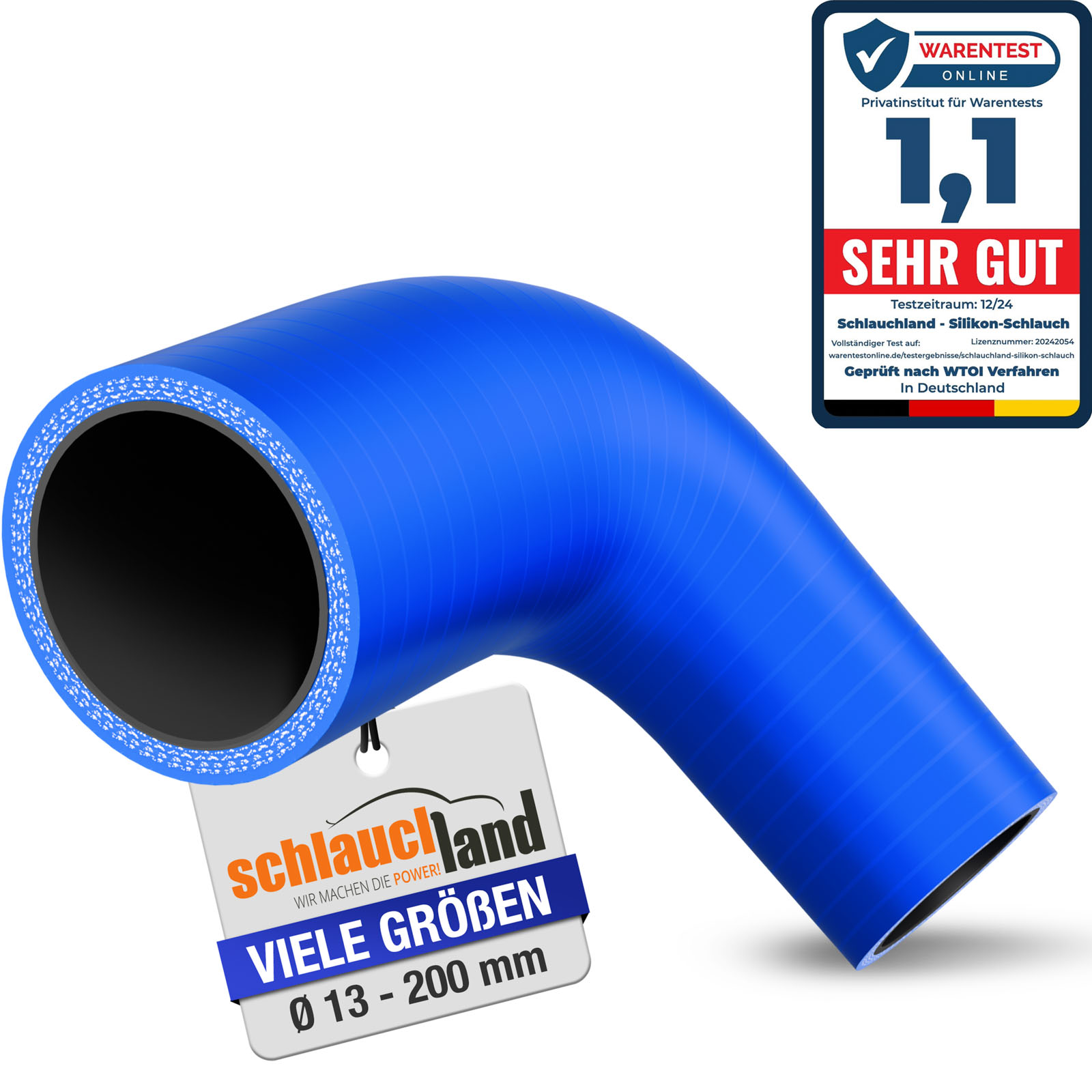 90° REDUZIERBOGEN "M" Reduzierstück Silikon Schlauch Rohr Grad Winkel Flexibel - Bild 11 von 14