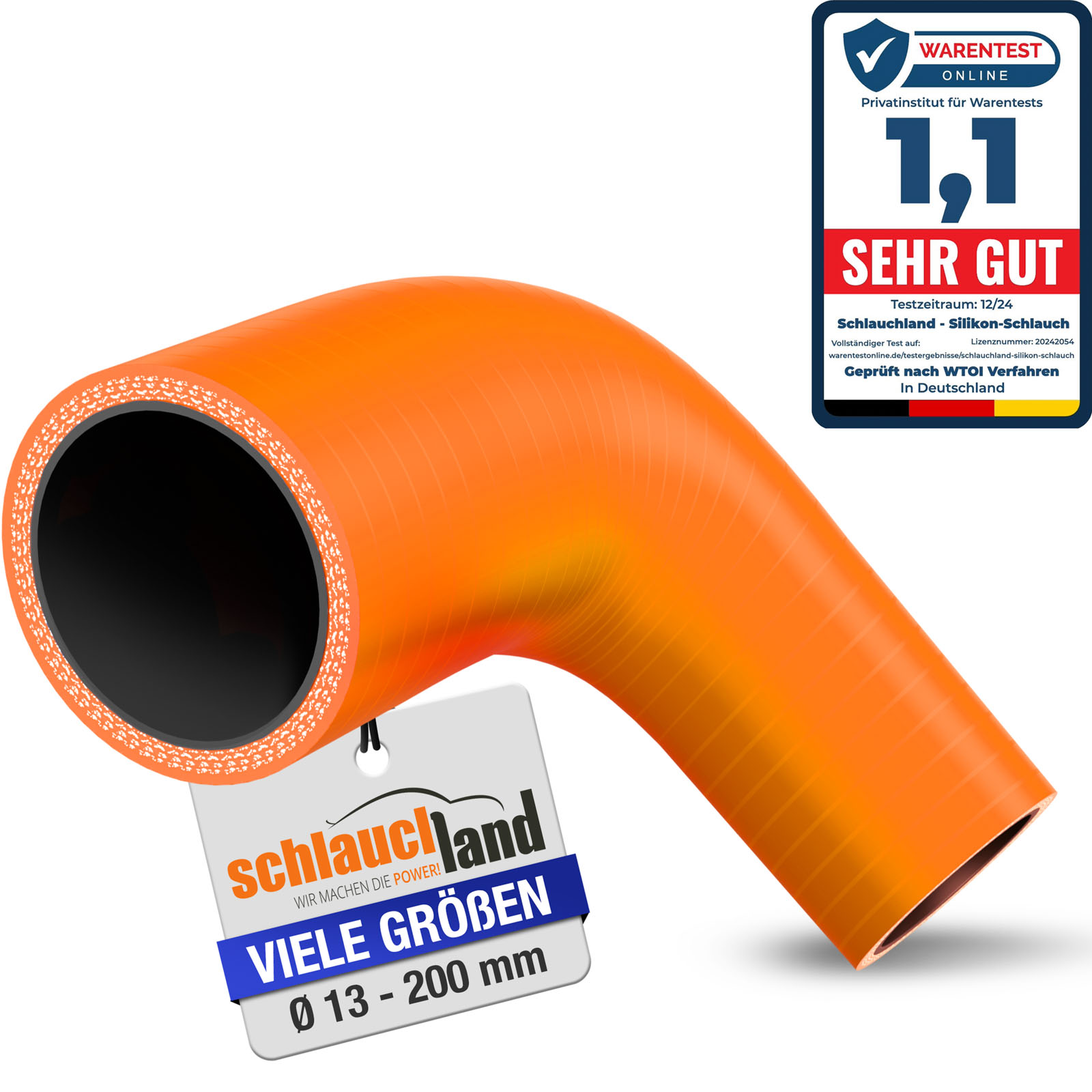 90° REDUZIERBOGEN "M" Reduzierstück Silikon Schlauch Rohr Grad Winkel Flexibel - Bild 13 von 14