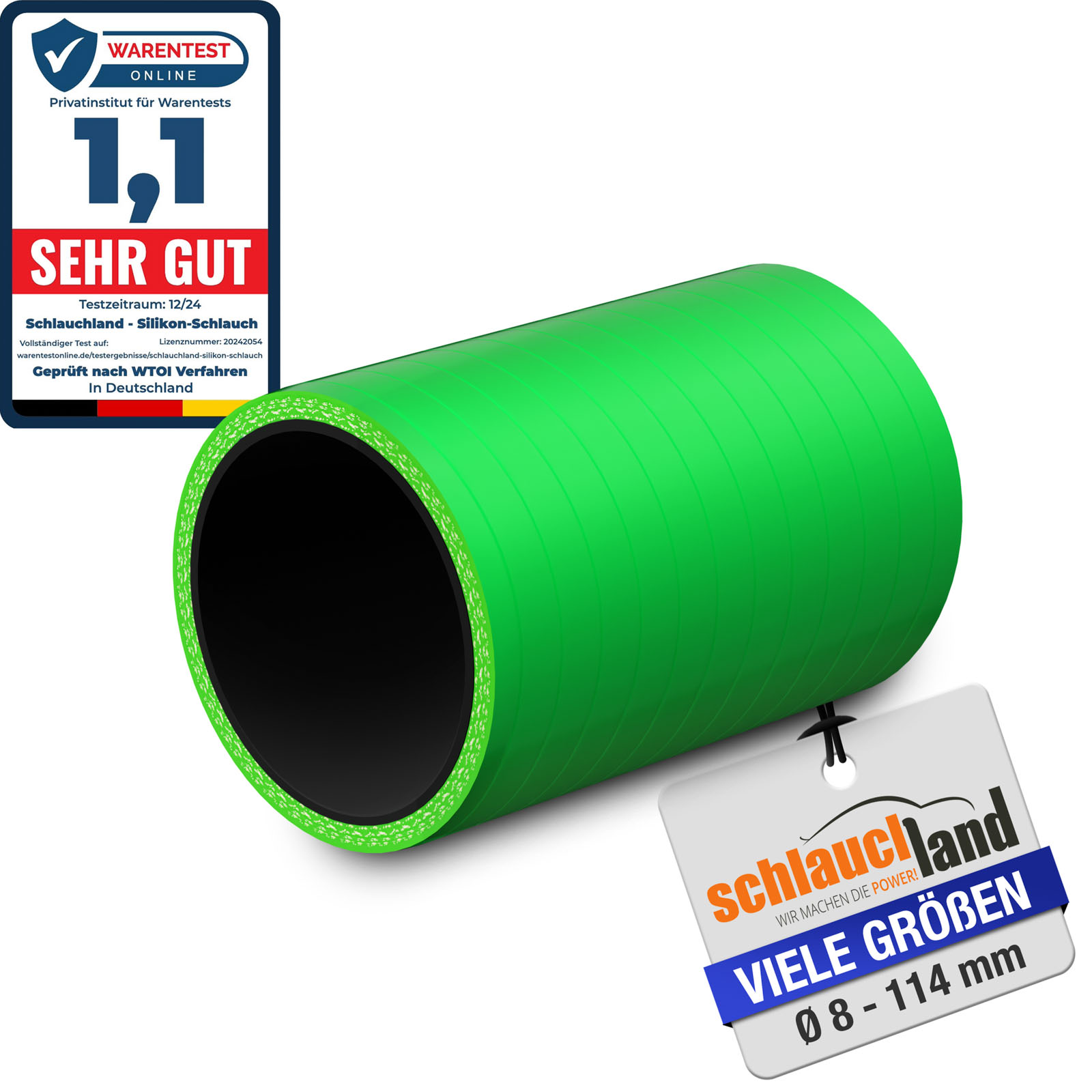0,10m SILIKONSCHLAUCH Verbinder 10 cm Rohr Silikon Turbo Schlauch Adapter Gummi - Bild 9 von 14