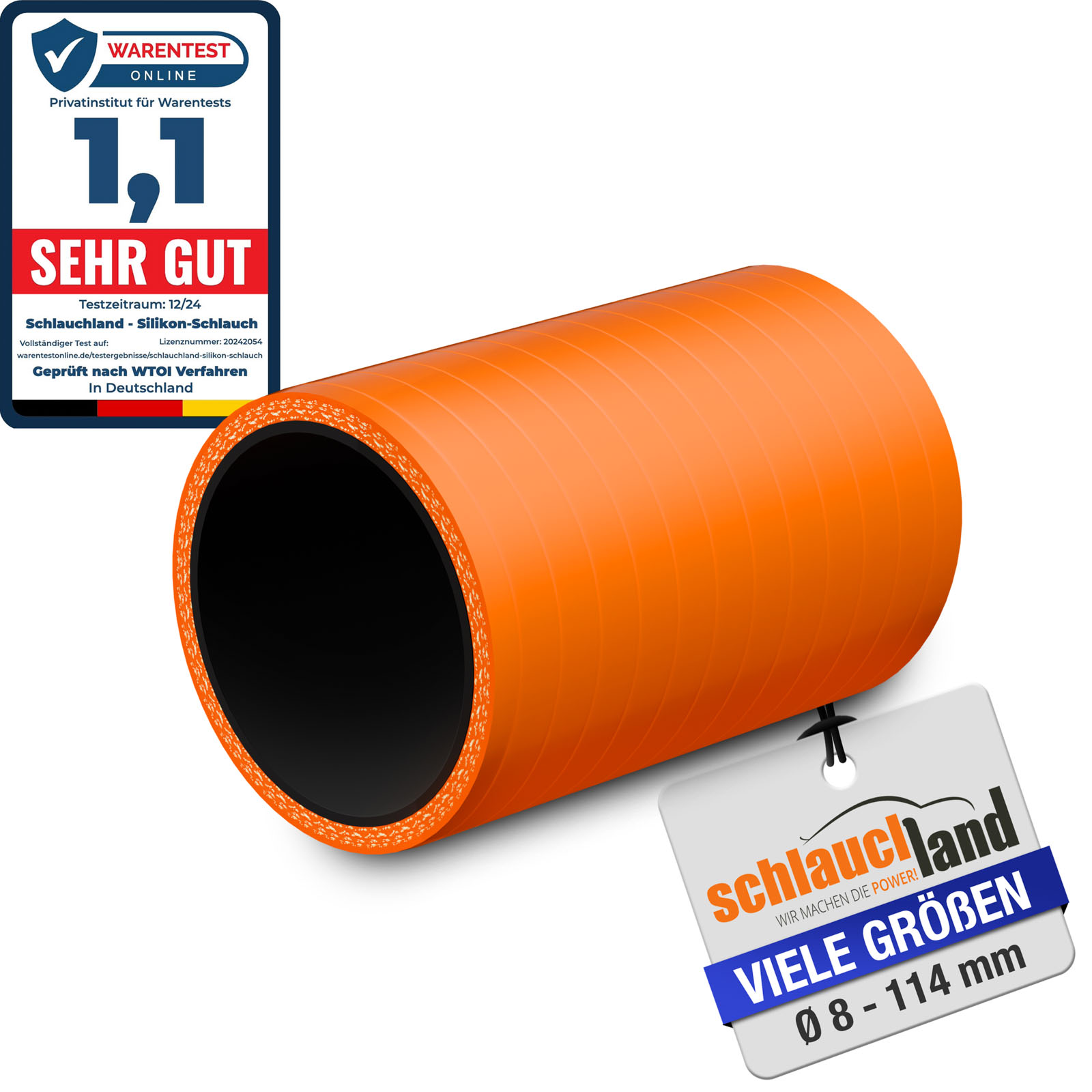 0,10m SILIKONSCHLAUCH Verbinder 10 cm Rohr Silikon Turbo Schlauch Adapter Gummi - Bild 13 von 14