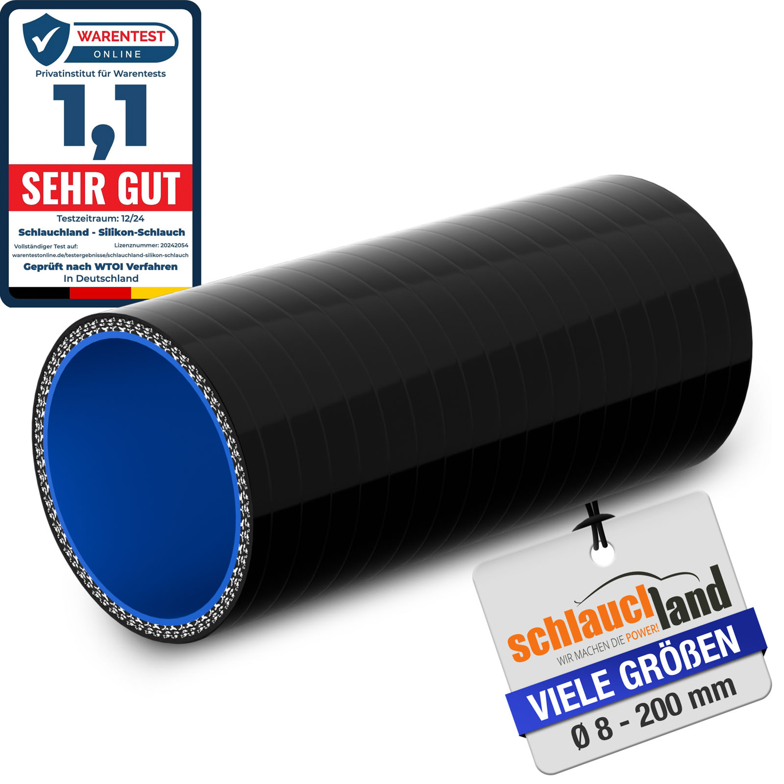 0,25m SILIKONSCHLAUCH Verbinder 25 cm Rohr Silikon Turbo Schlauch Adapter Gummi - Bild 10 von 14